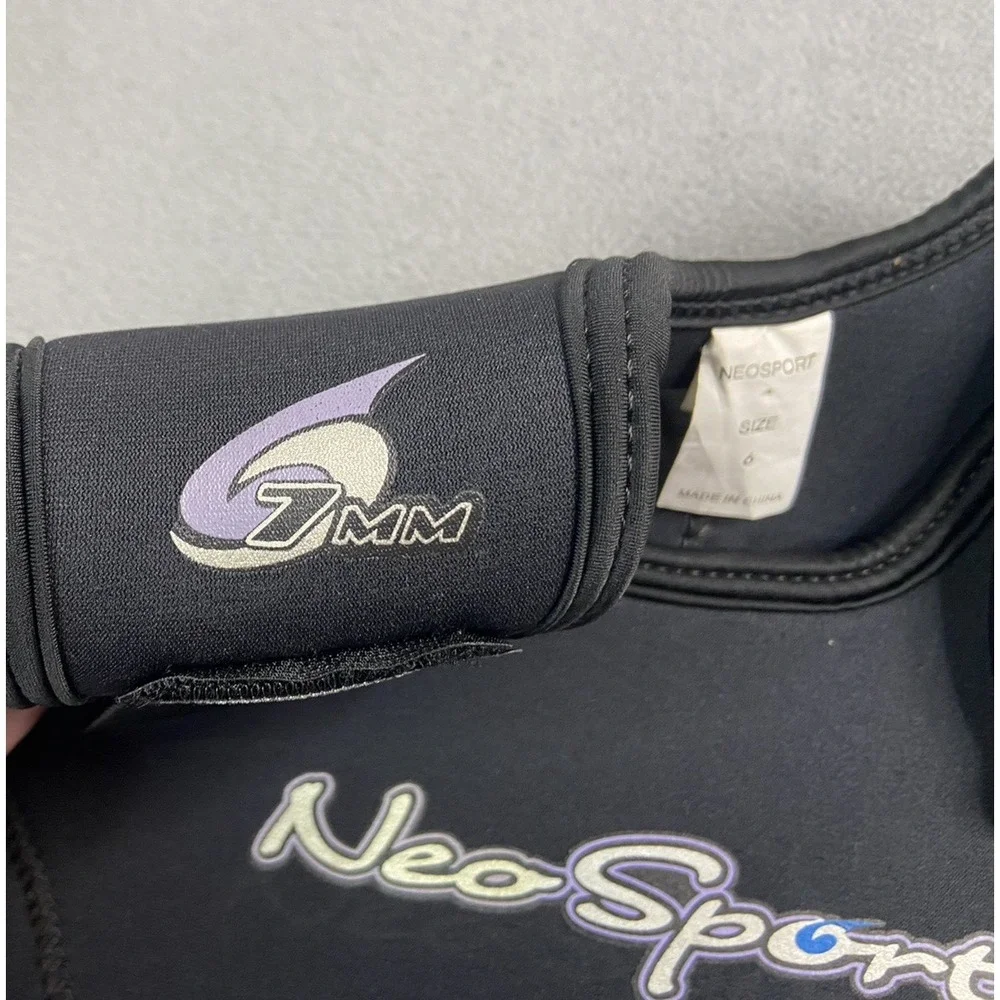 NeoSport Wetsuit Womens 6 Black 7mm Jane Long John Diving Scuba Surf Paddle Swim